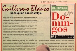 Guillermo Blanco, un talquino con nostalgia