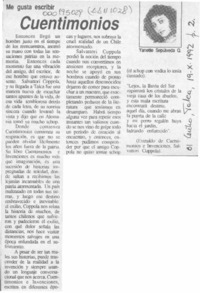 Cuentimonios  [artículo] Yanette Sepúlveda Q.