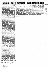 Libros de Editorial Sudamericana  [artículo].