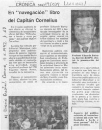 En "navegación" libro del capitán Cornelius  [artículo].