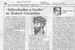 "Dificultades a bordo" de Hubert Cornelius  [artículo] Eugenio Matus Romo.
