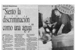 "Siento la discriminacion como una aguja"
