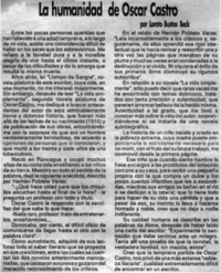 La humanidad de Oscar Castro