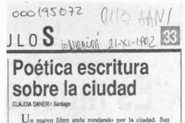 Poética escritura sobre la ciudad  [artículo].