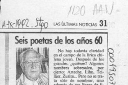 Seis poetas de los anos sesenta  [artículo] Hugo Montes Brunet.