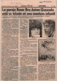 La pareja Roser Bru-Jaime Quezada unió su talento en una aventura infantil  [artículo].