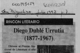 Diego Dublé Urrutia  [artículo].