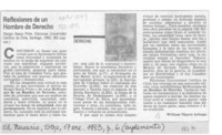 Reflexiones de un hombre de derecho  [artículo] William Thayer Arteaga.