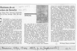 Reflexiones de un hombre de derecho  [artículo] William Thayer Arteaga.