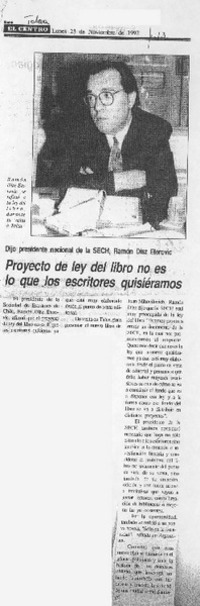 Proyecto de ley del libro no es lo que los escritorees quisiéramos