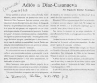 Adiós a Díaz-Casanueva  [artículo] Rigoberto Rubilar Domínguez.