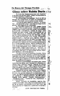 Glosa sobre Rubén Darío  [artículo] Juan Montecino Parra.