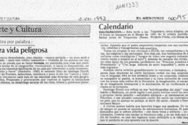 Otra vida peligrosa  [artículo] Marcelo Novoa.