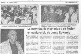 La Escritura de memorias y de ficción en conferencia de Jorge Edwards