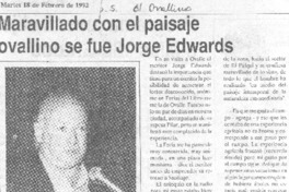 Maravillado con el paisaje ovallino se fue Jorge Edwards