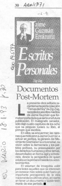Documentos post-mortem