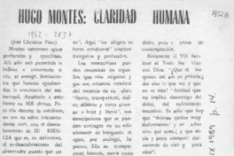 Claridad humana  [artículo] José Christian Páez.