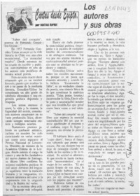 Los autores y sus obras  [artículo] Matías Rafide.