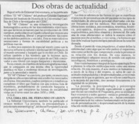 Dos obras de actualidad  [artículo].