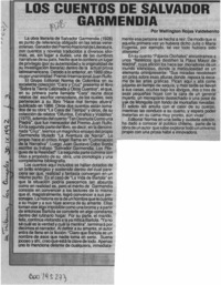 Los cuentos de Salvador Garmendia