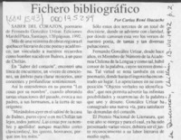 Fichero bibliográfico  [artículo] Carlos René Ibacache.