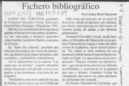 Fichero bibliográfico  [artículo] Carlos René Ibacache.