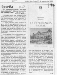 Reseña  [artículo] E. U.