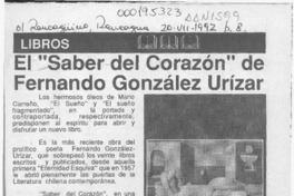 El "Saber del corazón" de Fernando González Urízar  [artículo] Héctor González V.