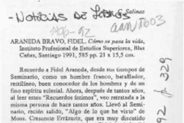"Cómo se pasa la vida"  [artículo] Humberto Muñoz R.