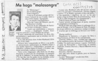 Me hago "malasangre"  [artículo] Enrique Ramírez Capello.