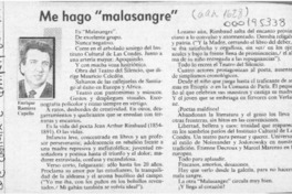 Me hago "malasangre"  [artículo] Enrique Ramírez Capello.