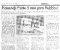 Homenaje frente al mar para Huidobro