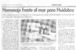 Homenaje frente al mar para Huidobro