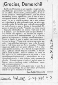 Gracias, Domarchi!  [artículo] Juan Rubén Valenzuela.