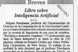 Libro sobre inteligencia artificial  [artículo].