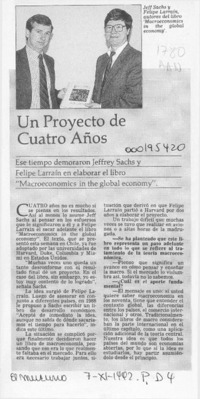 Un Proyecto de cuatro años  [artículo].