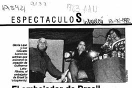 El Embajador de Brasil presentó su café-concert  [artículo].