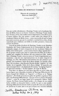 La obra de Domingo Tessier  [artículo] Fernando Debesa M.