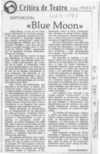 "Blue moon"  [artículo] Carola Oyarzún L.