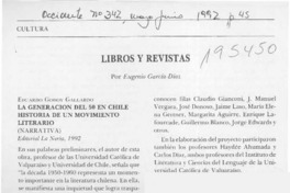 Libros y revistas  [artículo] Eugenio García-Díaz.