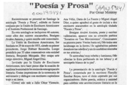 "Poesía y prosa"  [artículo] Omar Monroy.