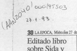 Editado libro sobre Sida y odontología  [artículo].