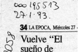 Vuelve "El sueño de Clara"  [artículo].