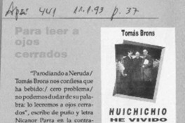 Para leer a ojos cerrados  [artículo].