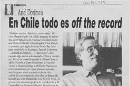 En Chile todo es off the record  [artículo] Rafael Otano.