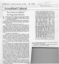 "Los Nuevos líderes" en segunda edición  [artículo].