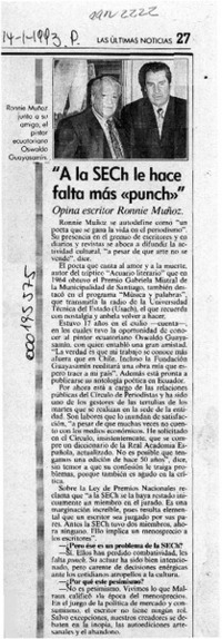 A la Sech le hace falta más punch  [artículo].