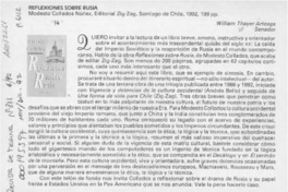 Reflexiones sobre Rusia  [artículo] William Thayer Arteaga.
