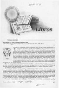 Historia de la canción nacional de Chile  [artículo] Y. C.