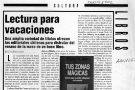 Lectura de vacaciones  [artículo] Eugenia Fernández.